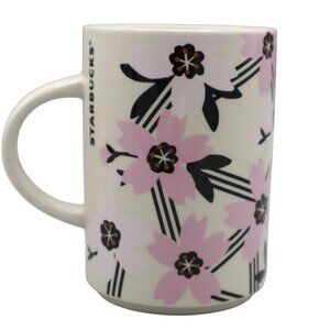 Starbucks Ceramic Mug White Collector Circa 2017 Bloomcore Kitchen Kitschy Tea